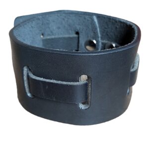 Zwart leren cuff