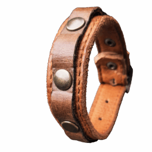 Bruin-leren-armband
